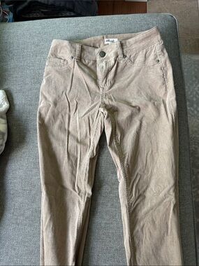 Women’s Slim Corduroy Pants in Light Taupe